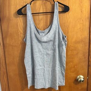 Lane Bryant Grey Tank Top with Pearl and Lace